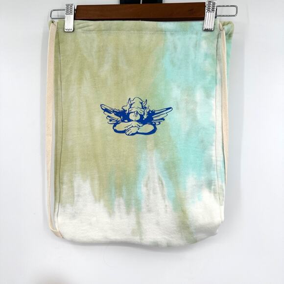 Boy's Lie Drawstring Backpack Bag Soft Cupid Green Turquoise White NWT - Picture 1 of 9